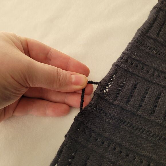 Lane Byrant Womens Cardigan Sweater Plus Size 26 28 Black Pointelle Tunic Length - Picture 9 of 11